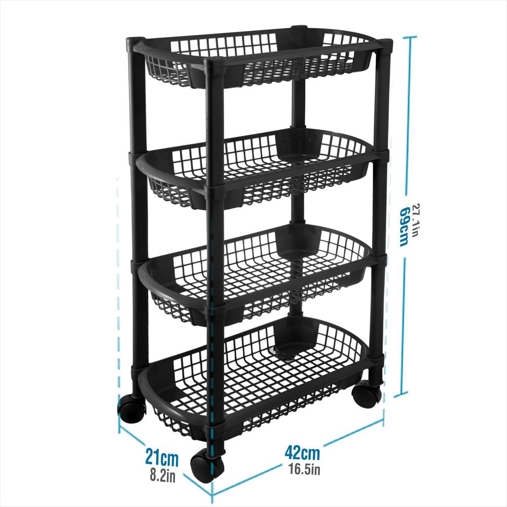 Canastilla Plastica Rectangular Multiusos 4 Niveles Marca Mq img #2