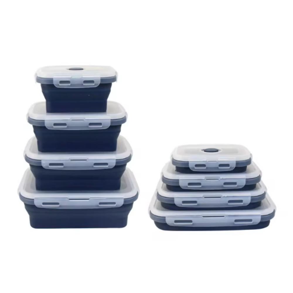 Set De Recipientes X4 Azul img #1