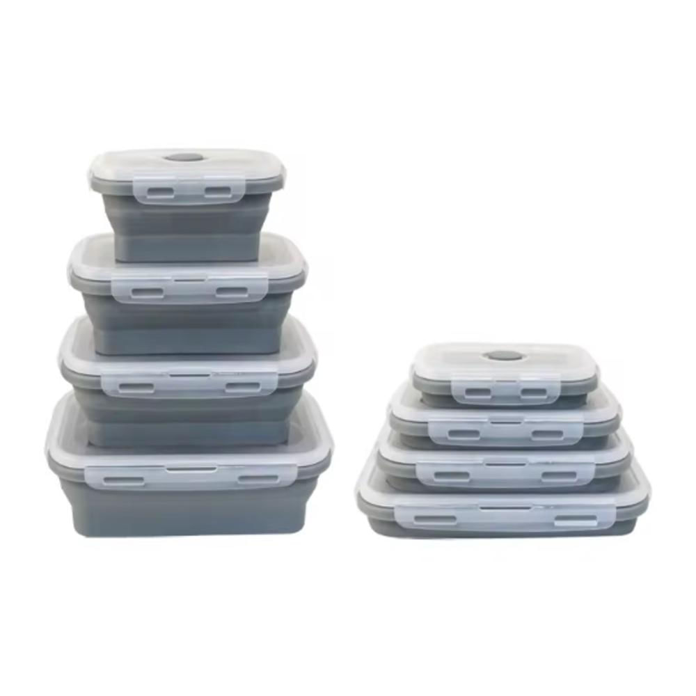 Set De Recipientes X4 Gris img #1