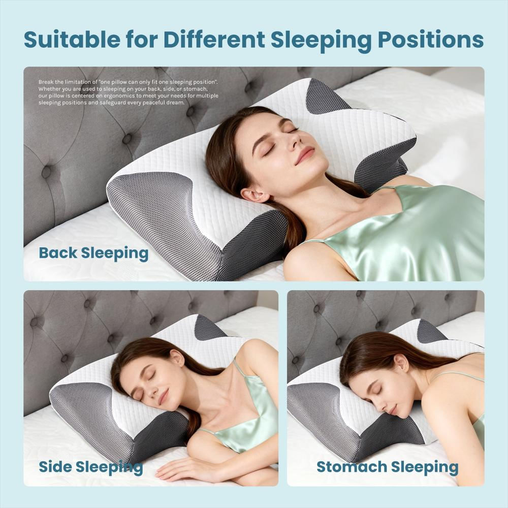 Almohada Cervical Edx De Espuma Viscoelástica Con Soporte Ergonómico img #3