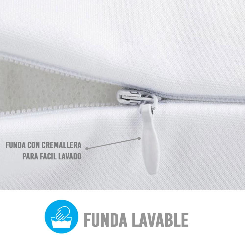 Almohada Ortopedica Viscoelastica Con Memoria Cervical Alta img #2