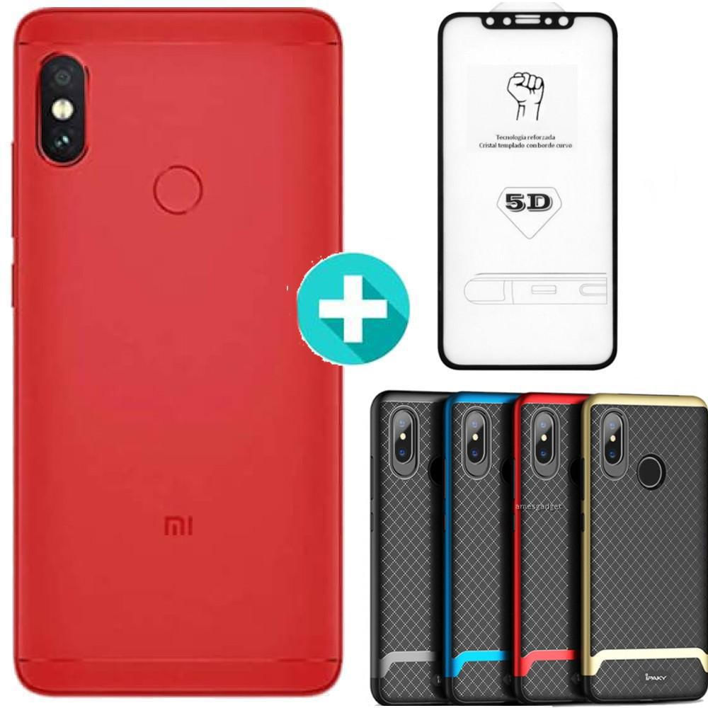 Celular Xiaomi Note 5 Rojo 64Gb + Forro Ipaky + Vidrio 5D img #1