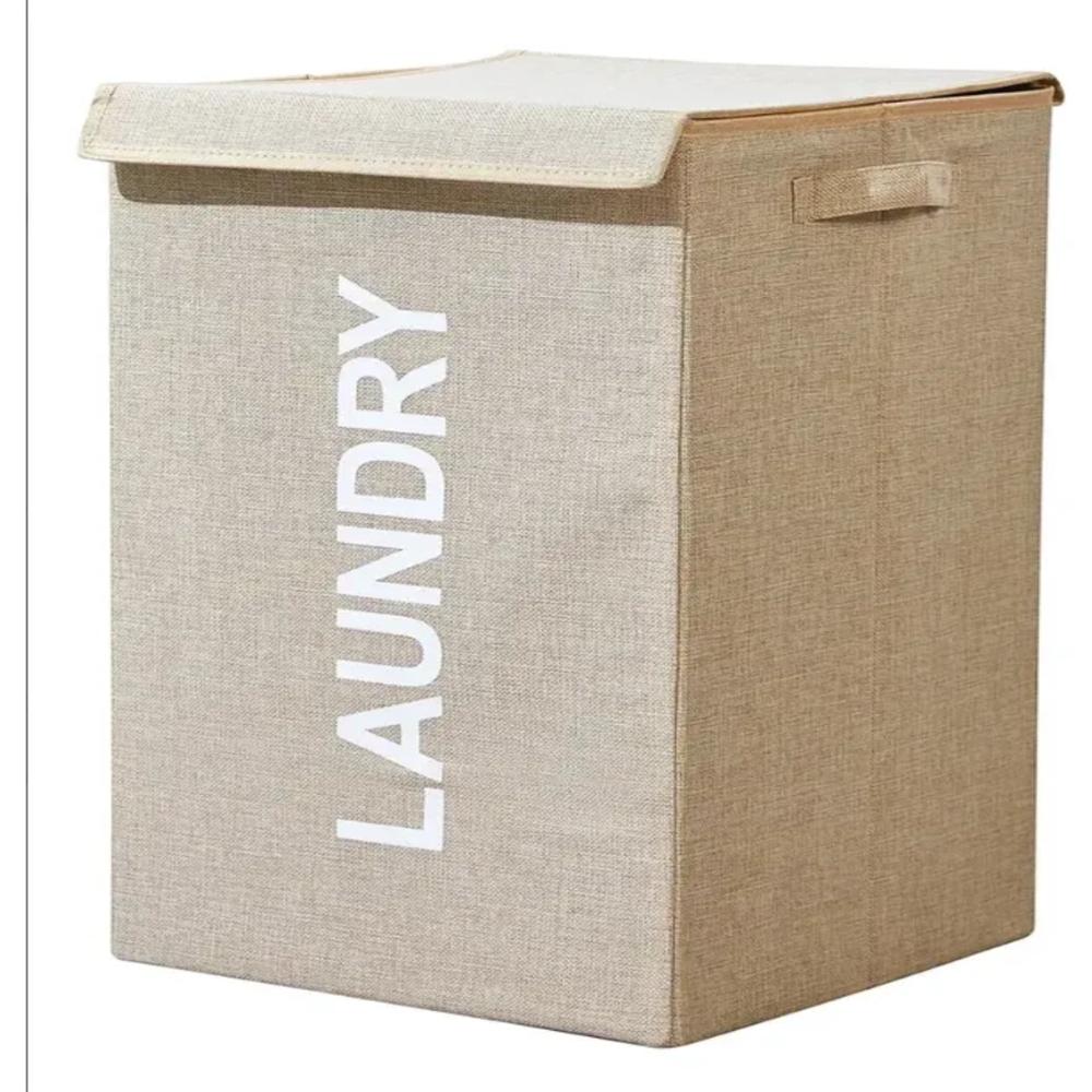 Canasto Para Ropa Retráctil Laundry Beige img #1