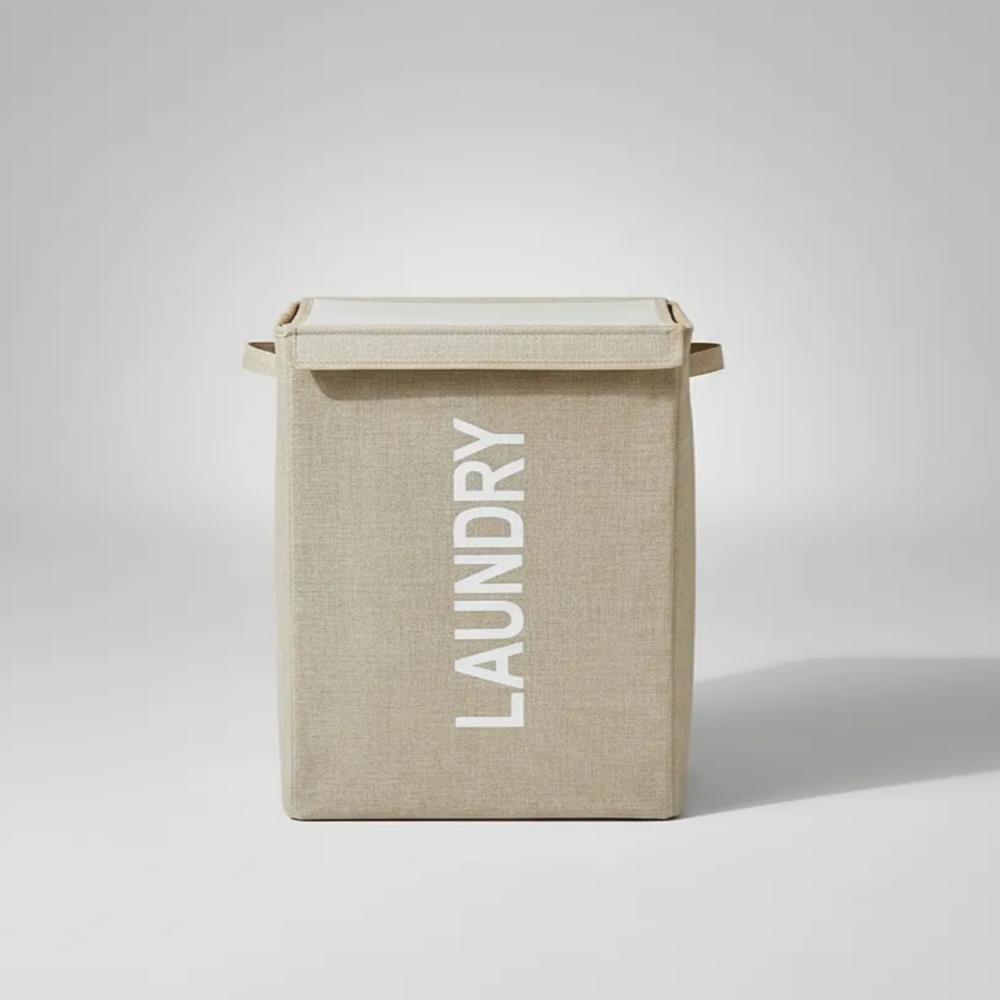 Canasto Para Ropa Retráctil Laundry Beige img #3