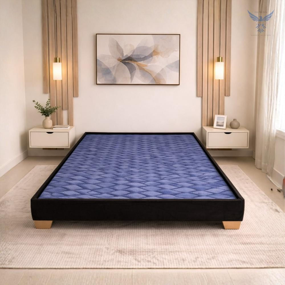 Base Cama King Negra Pata Madera img #1
