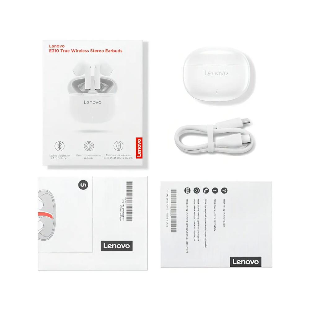 Auriculares Estéreo Bluetooth Blancos Lenovo E310 img #2