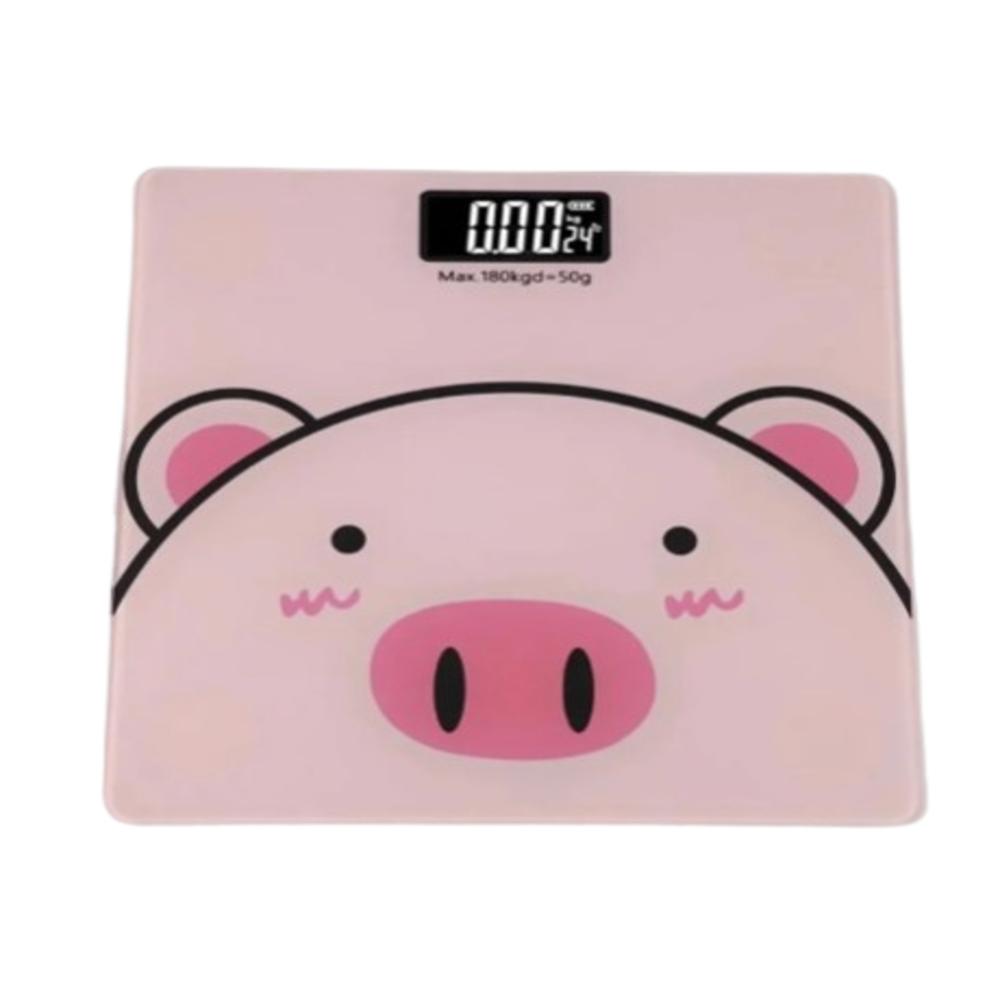 Bascula Digital Cerdito Recargable Rosado img #1