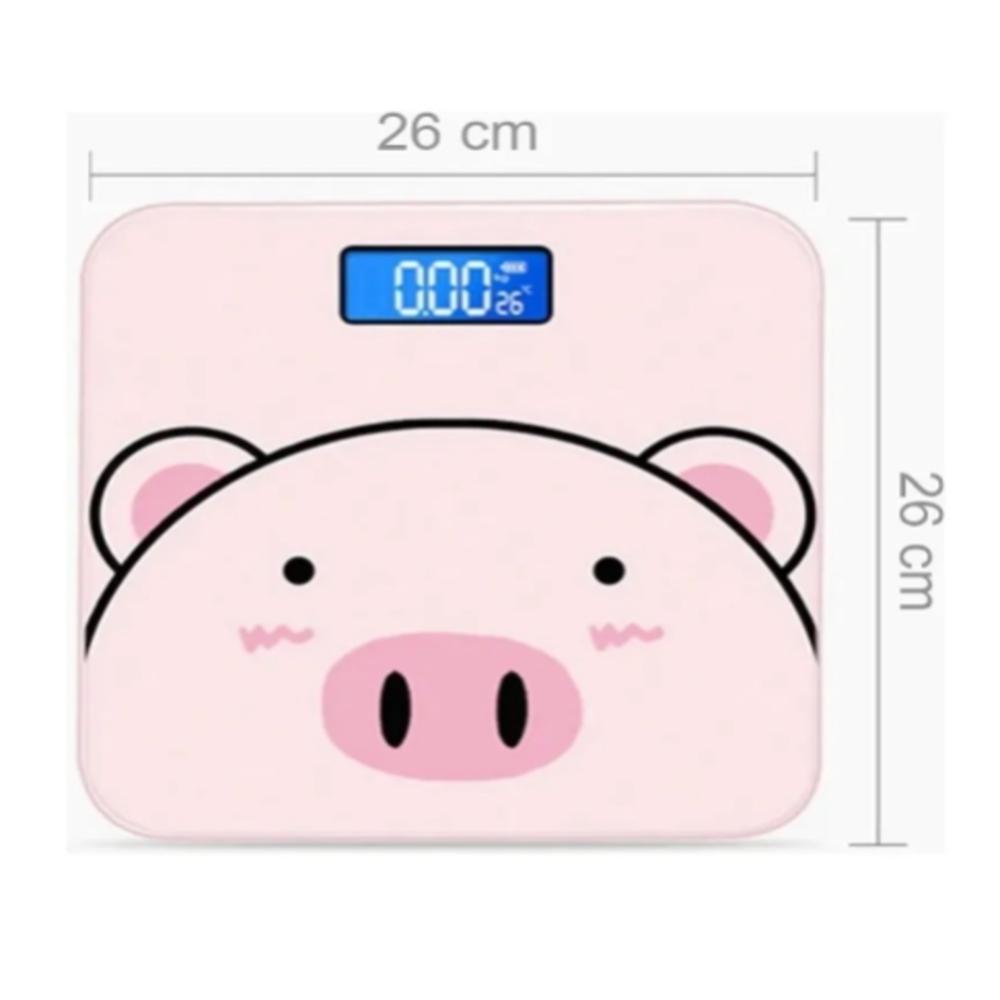 Bascula Digital Cerdito Recargable Rosado img #2