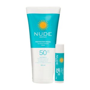 Protector solar NUDE FPS 50 + protector labial FPS 15 (2 und)