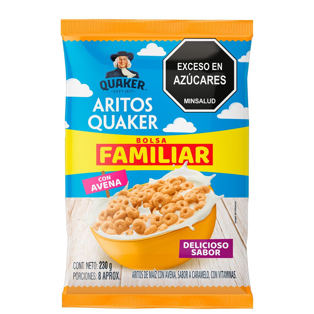 Cereal QUAKER aritos con avena sabor caramelo (230  gr) img #1