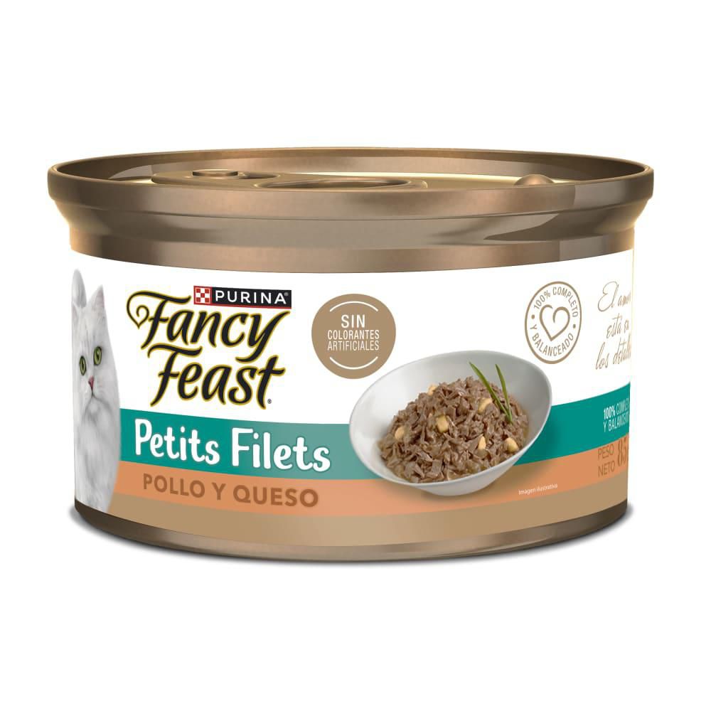 Comida para gatos FANCY FEAST petits filets sabor a pollo y queso (85  gr) img #1