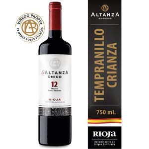Vino tinto ALTANZA crianza Tempranillo (750 ml)
