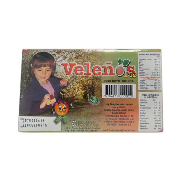 Bocadillo FRUTIVELENOS veleño (450  gr) img #1