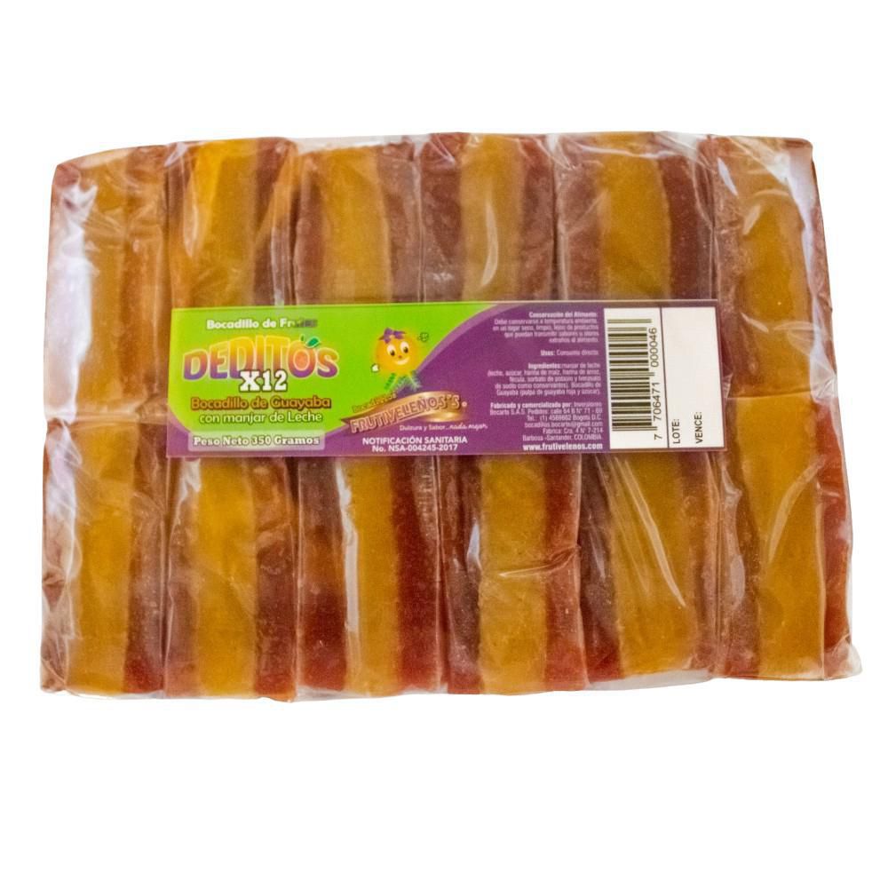 Bocadillo FRUTIVELENOS deditos con manjar de leche (350  gr) img #1