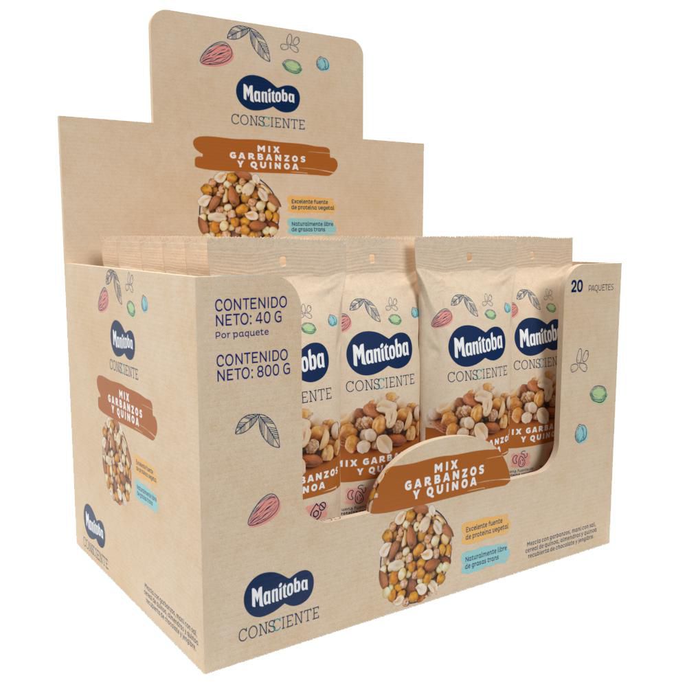 Mezcla frutos secos CONSCIENTE garbanzos quinoa (800  gr) img #1