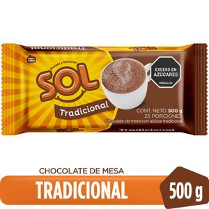 Chocolate SOL de mesa tradicional en pasta (500 gr)