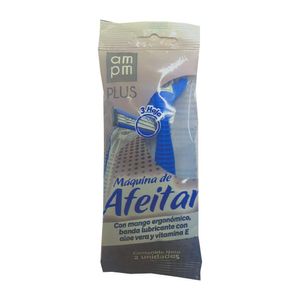 Máquina de afeitar AMPM PLUS banda con aloe vera y vitamina E (2 und)