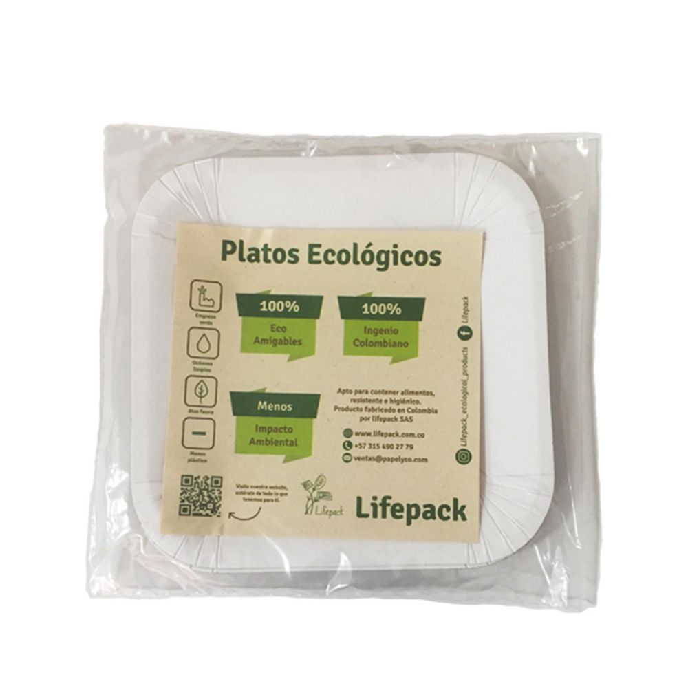 Platos desechables PLANTPACK ecológico img #1