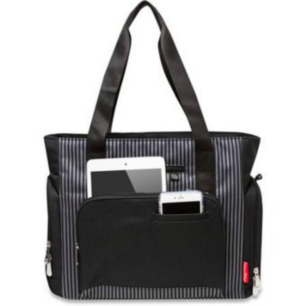 Pañalera Fisher Price Rayas Negras Multiples Bolsillos img #2