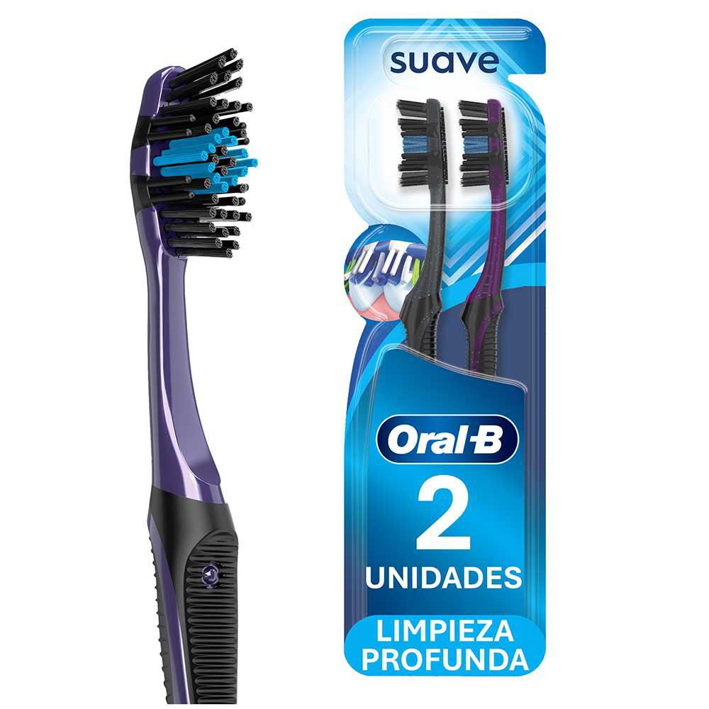 Cepillo de dientes ORALB 5 acciones con carbón suave (2  und) img #1