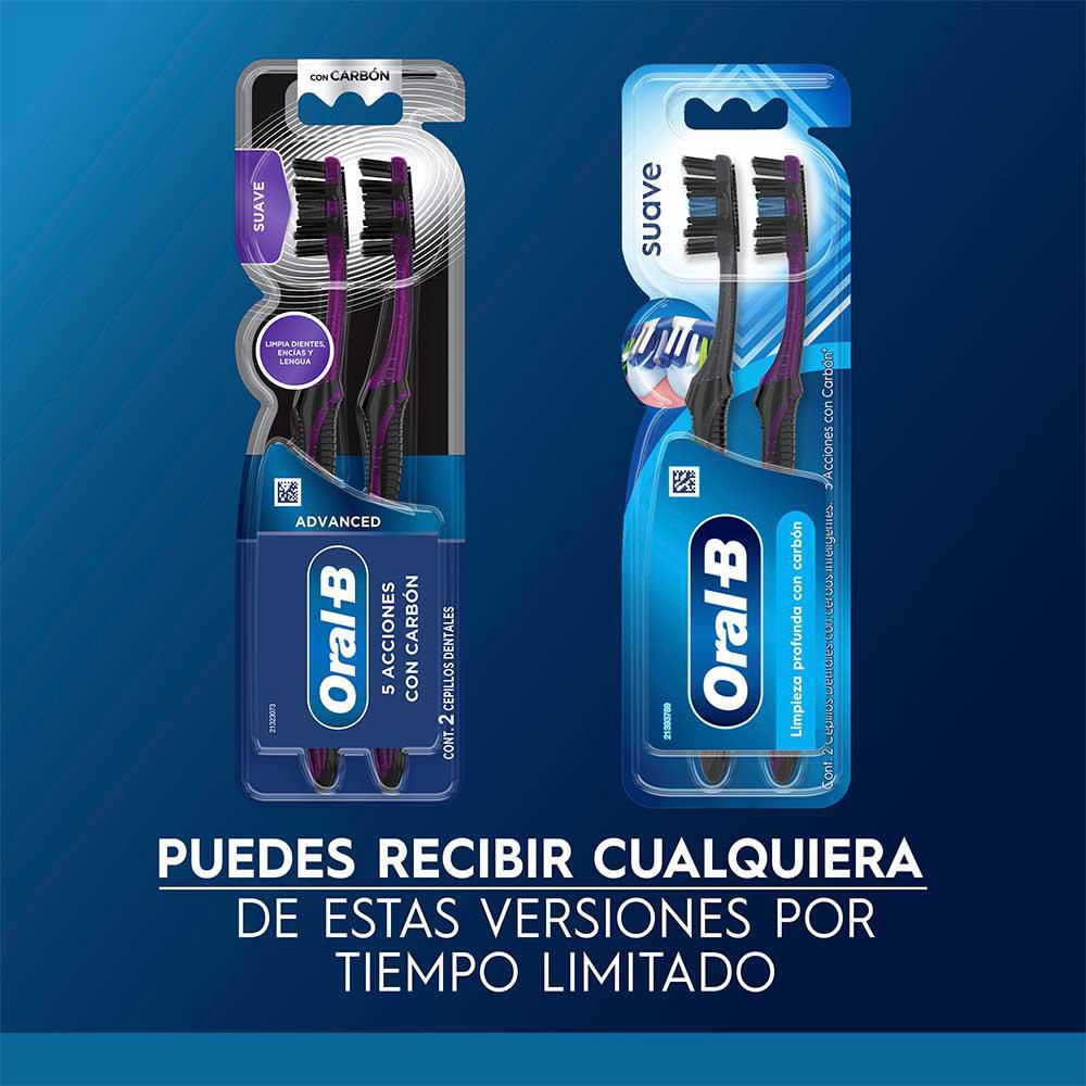 Cepillo de dientes ORALB 5 acciones con carbón suave (2  und) img #6