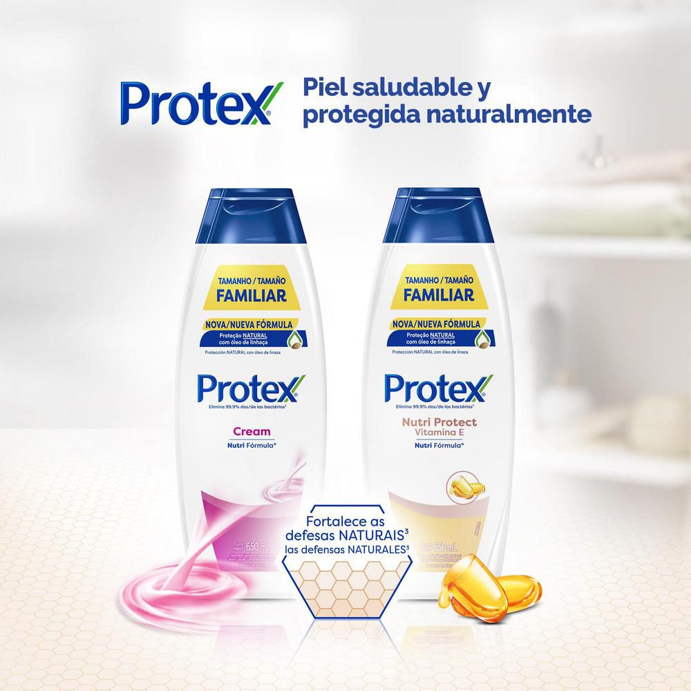 Jabón líquido para cuerpo PROTEX cream nutri fórmula (650  ml) img #6