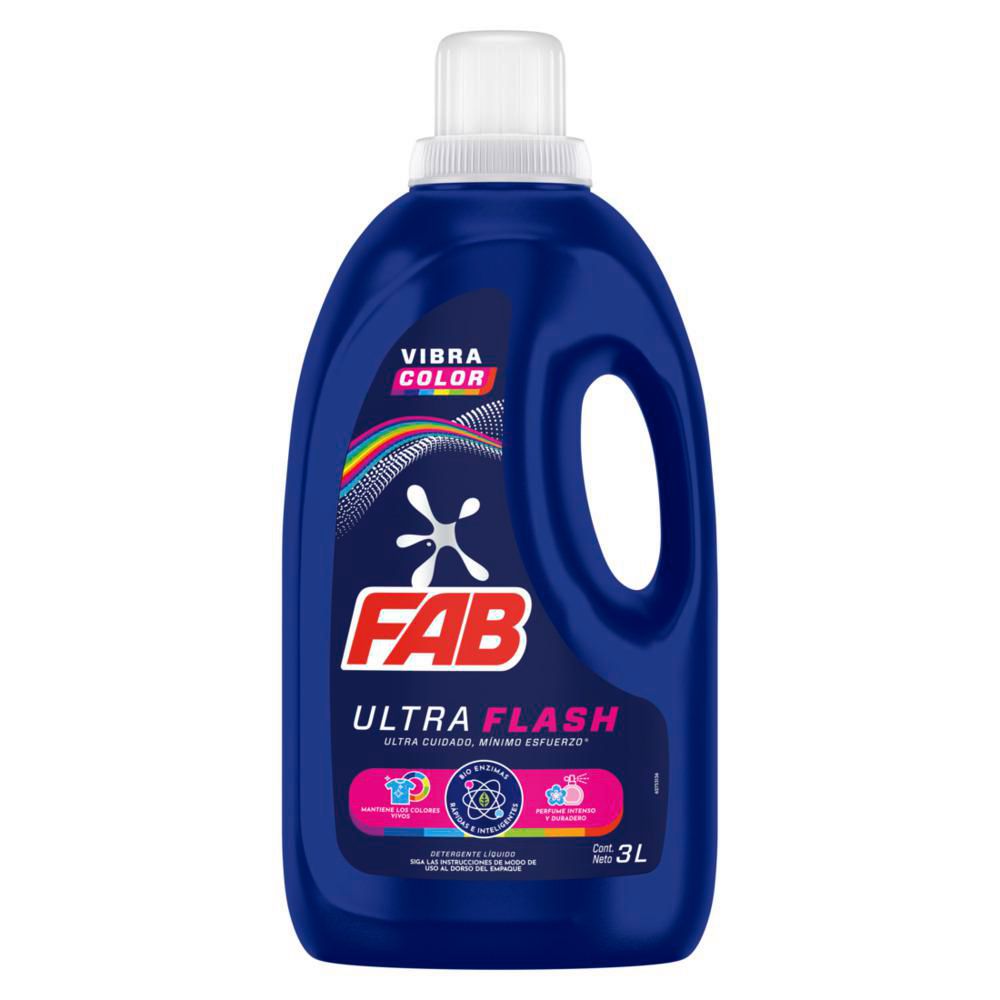 Detergente líquido FAB ultra color (3000 ml)