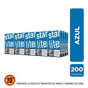 Cigarrillos STARLITE azul cartón media (100 und)