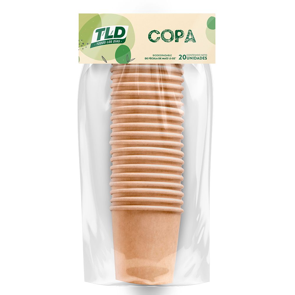 Vasos desechables T/L/D TODOS LOS DIAS biodegradables img #1