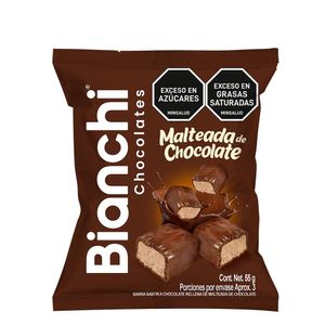 Barra de chocolate BIANCHI relleno malteada de chocolate (55 gr)