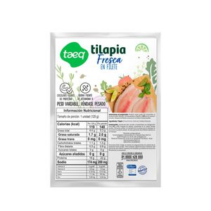 Filete de tilapia o mojarra TAEQ fresca