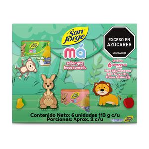 Compota SAN JORGE sabores surtidos x6und (678 gr)