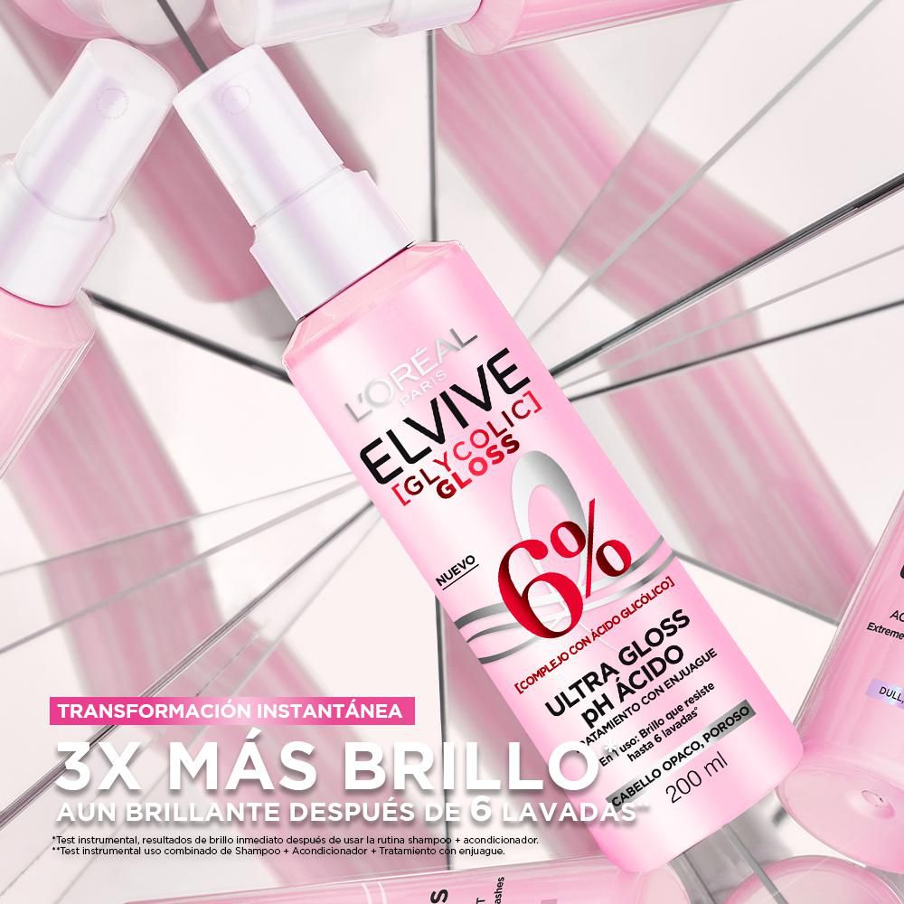 Tratamiento capilar ELVIVE acidifier glycolic gloss (200  ml) img #3