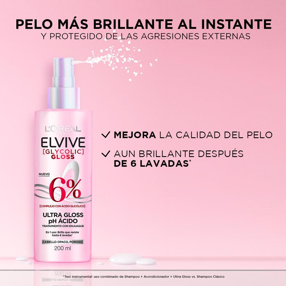 Tratamiento capilar ELVIVE acidifier glycolic gloss (200  ml) img #8