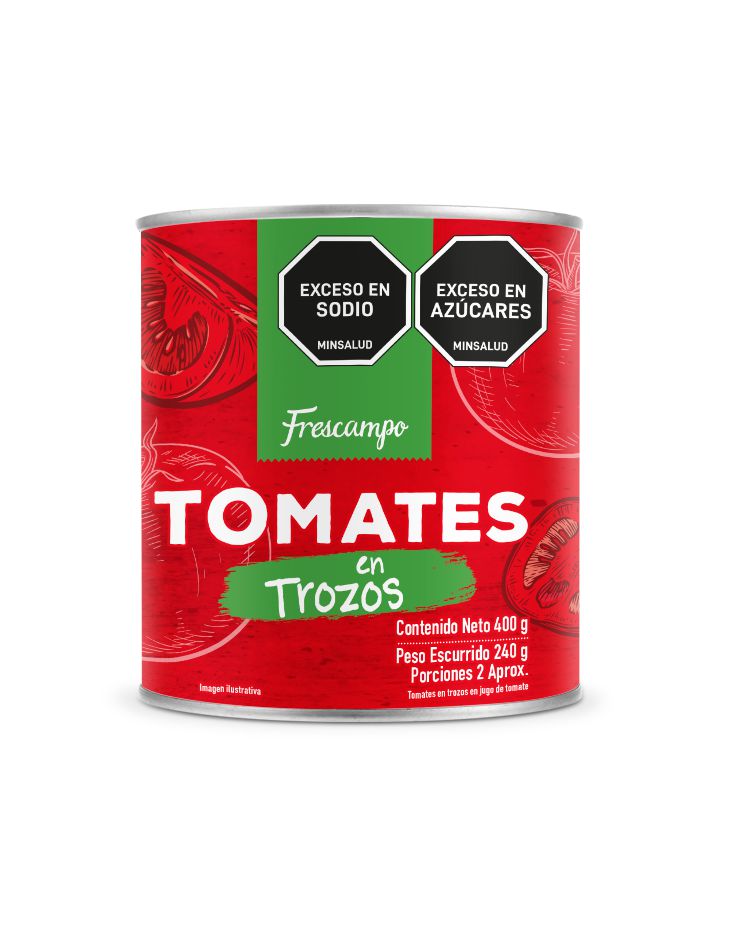 Tomate FRESCAMPO en trozos (240  gr) img #1