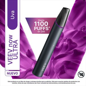 Vapeador VEEV now ultra uva 1100 puffs (1 und)