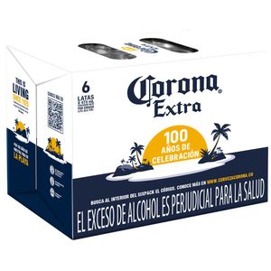Cerveza CORONA lata extra six pack (2838 ml)