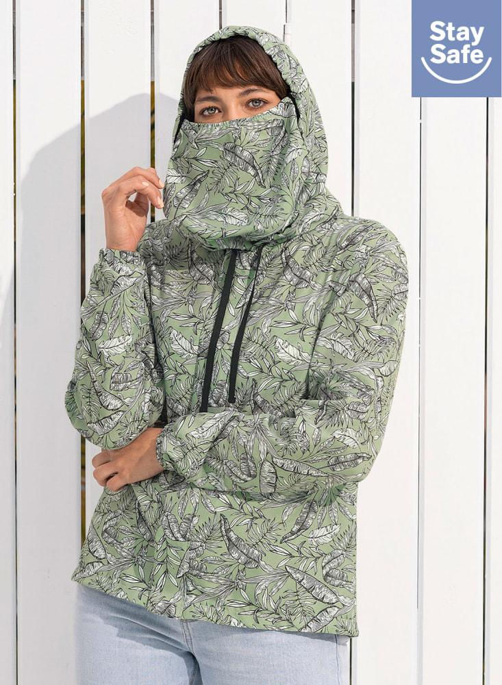 Chaqueta femenina antifluidos con tapabocas removible 730002 img #2