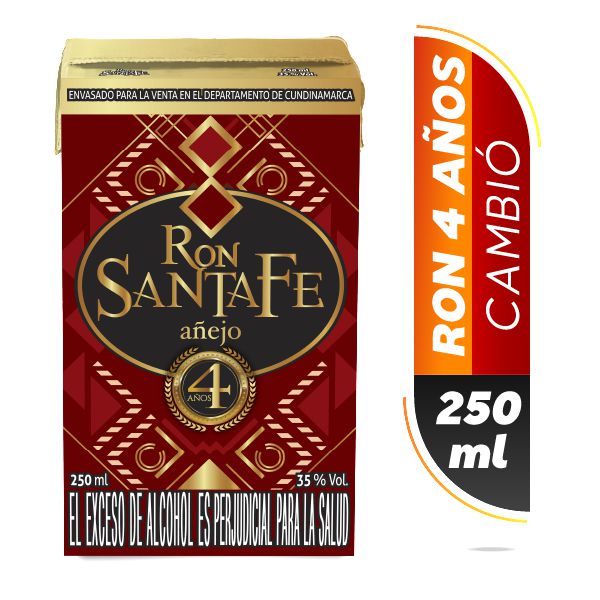 Ron SANTA FE añejo 4 años caja (250  ml) img #1