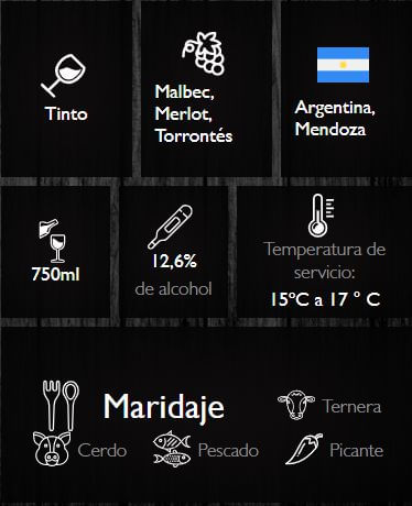 Vino tinto ESTANCIA MENDOZA merlot malbec Blended (750  ml) img #2