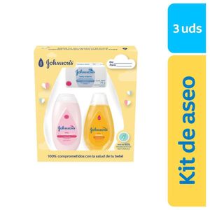 Kit de aseo jabón + crema corporal + shampoo JOHNSON S