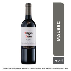 Vino tinto CASILLERO DEL DIABLO malbec Malbec (750 ml)