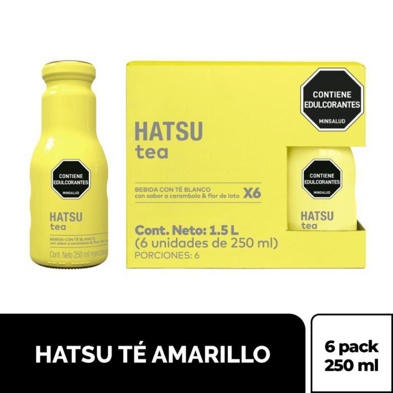 Té HATSU amarillo sin calorías x6und (1500  ml) img #1