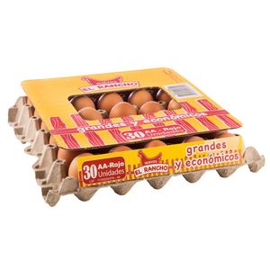 Cubeta AA HUEVOS EL RANCHO rojo (30 und)