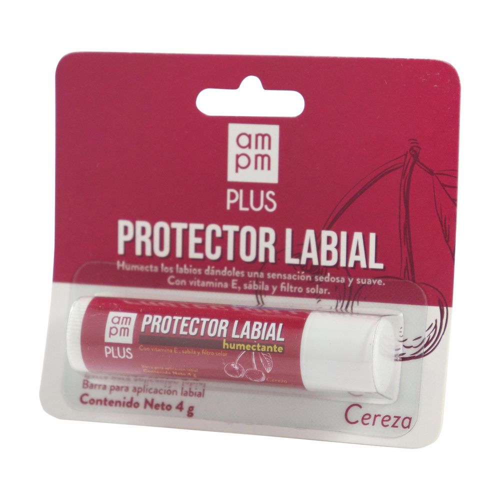 Protector labial AMPM PLUS humectante cereza (4  gr) img #1