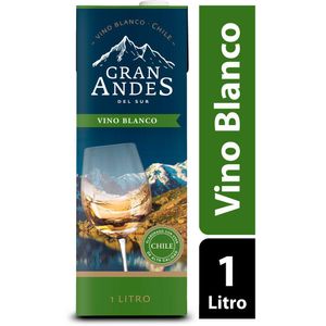 Vino blanco GRAN ANDES DEL SUR chileno Moscatel (1000 ml)