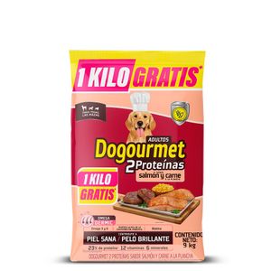 Comida para perros DOGOURMET adultos salmón y carne (9000 gr)