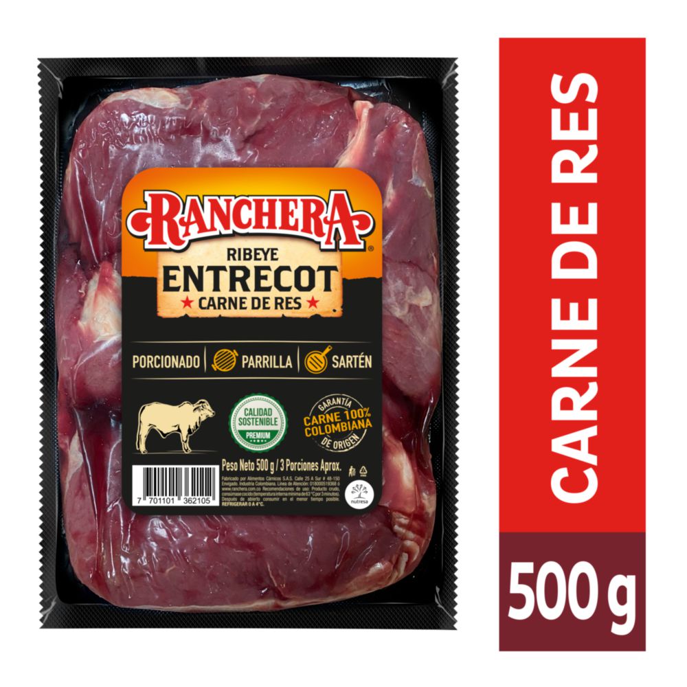 Carne de res RANCHERA ribeye entrecot (500  gr) img #1