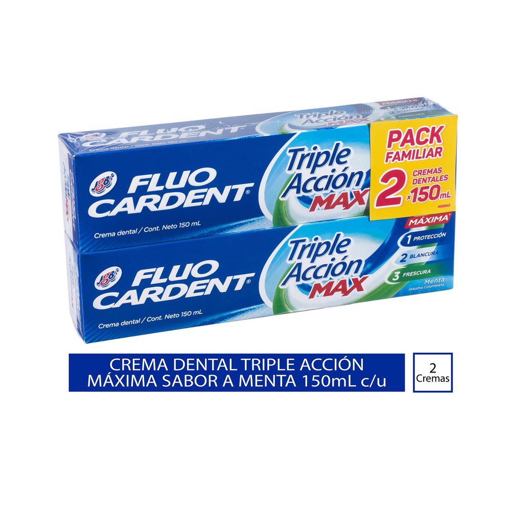 Crema dental FLUOCARDENT pack familiar (300  ml) img #2