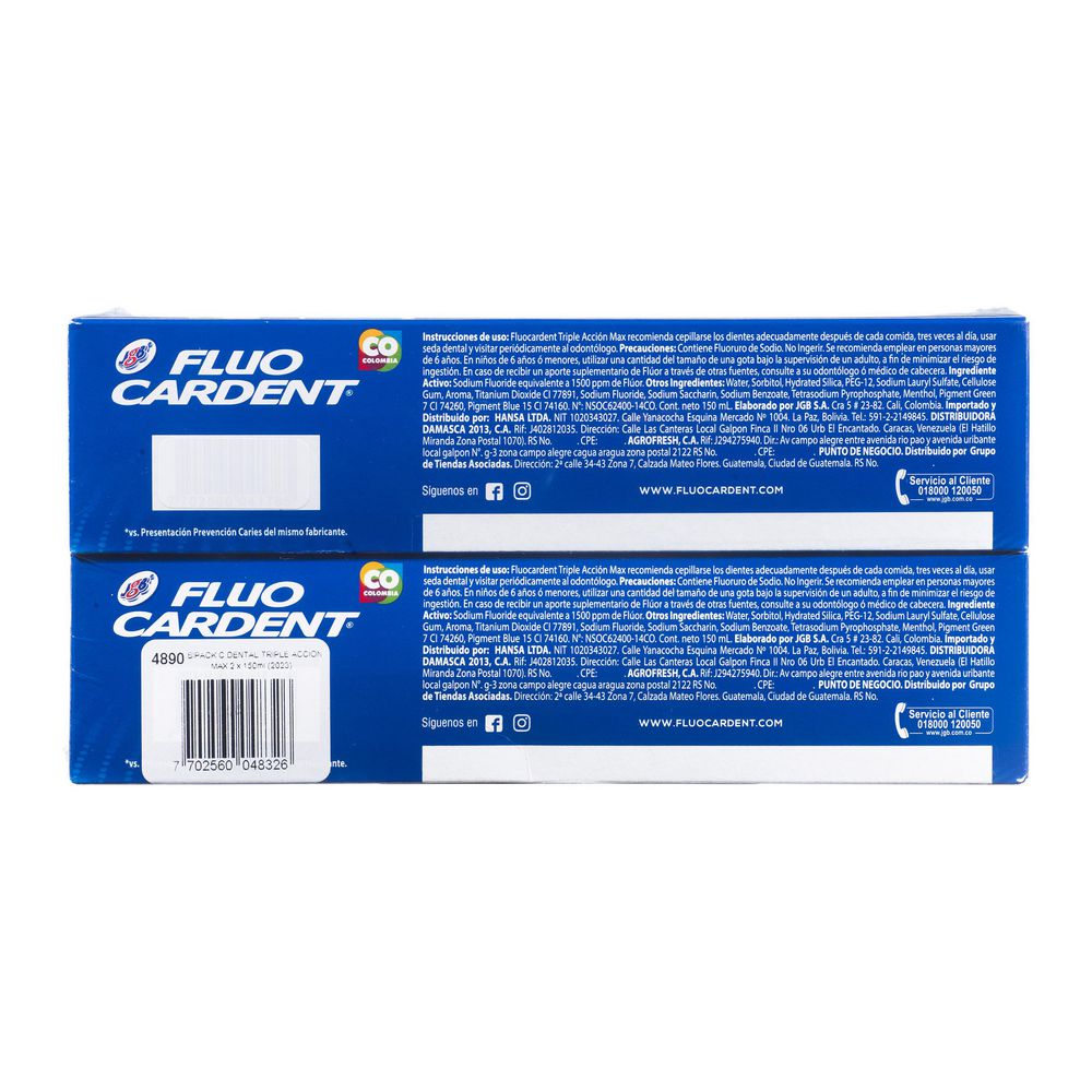Crema dental FLUOCARDENT pack familiar (300  ml) img #4